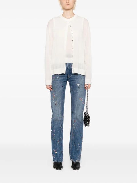 Rabanne merino cardigan - Neutrals