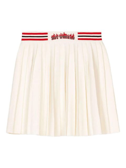 Maje flame-embroidered pleated skirt - White - zdjęcie produktu nr 1