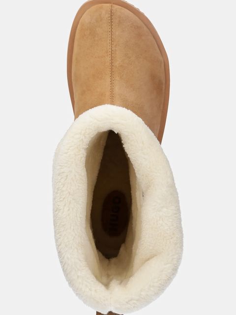 HUGO śniegowce zamszowe Zaralyn kolor beżowy 50552743