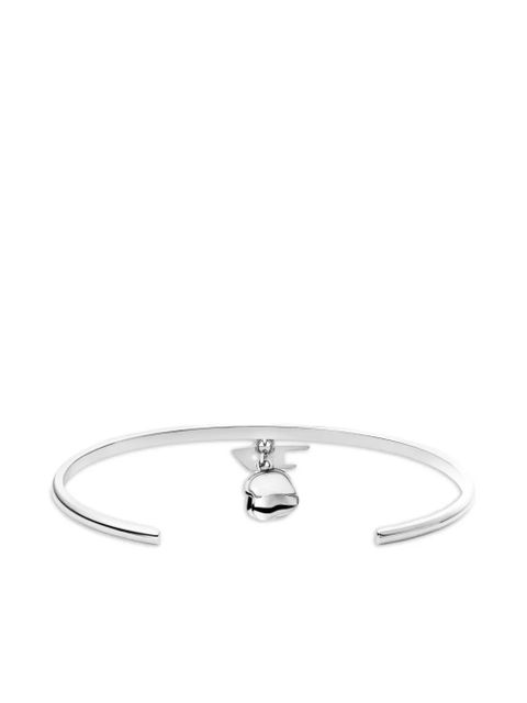Diesel rose-charm bangle bracelet - Grey