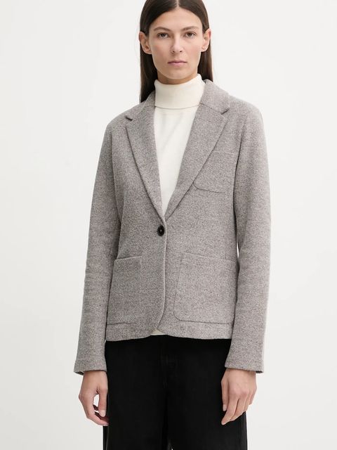 Marc O'Polo marynarka kolor beżowy jednorzędowa wzorzysta 511304458011 - zdjęcie produktu nr 1