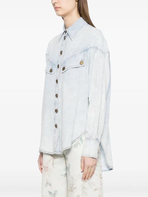 ZIMMERMANN drop-shoulder denim shirt - Blue