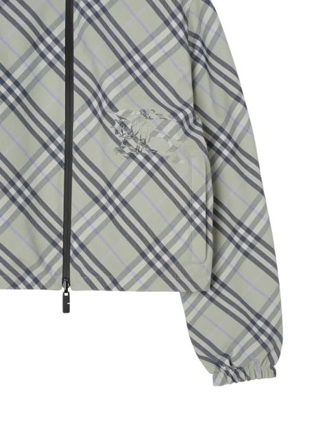 Burberry check reversible cropped jacket - Green - zdjęcie produktu nr 2