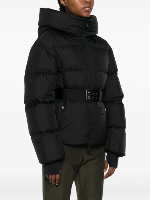 Moncler Grenoble belted hooded jacket - Black