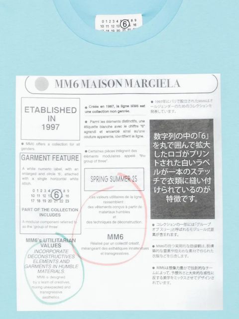 MM6 Maison Margiela graphic-print T-shirt - Blue