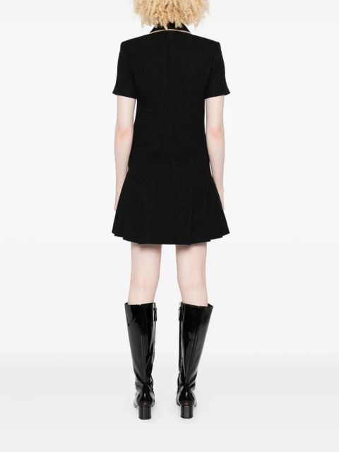 SANDRO button-embellished mini dress - Black