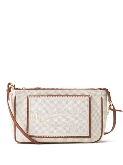Lanvin embroidered-logo crossbody bag - Neutrals - zdjęcie produktu nr 1