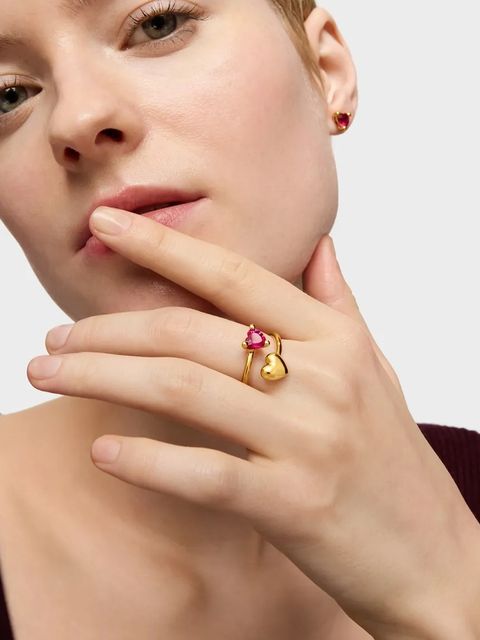 Tous pierścionek ze srebra pokrytego złotem 11 1004327011