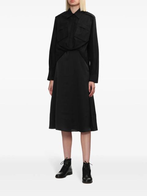 3.1 Phillip Lim draped shirt dress - Black