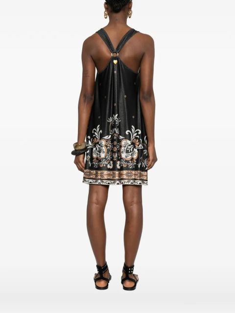 TWINSET floral-print ring-detail top - Black