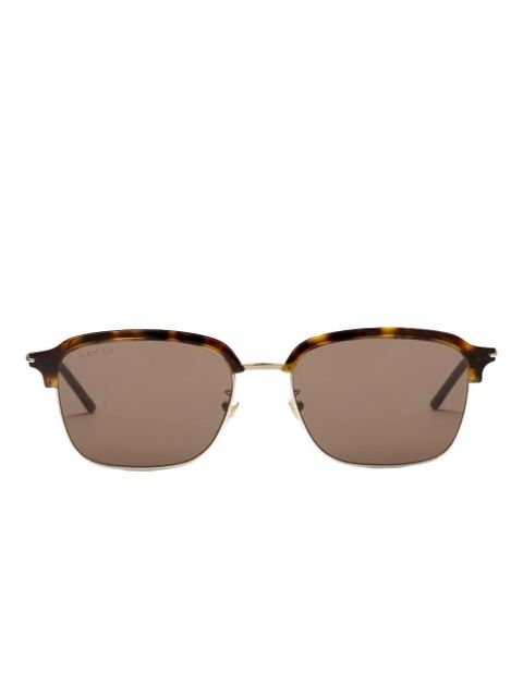 Gucci Eyewear tortoiseshell square-frame sunglasses - Brown - zdjęcie produktu nr 1