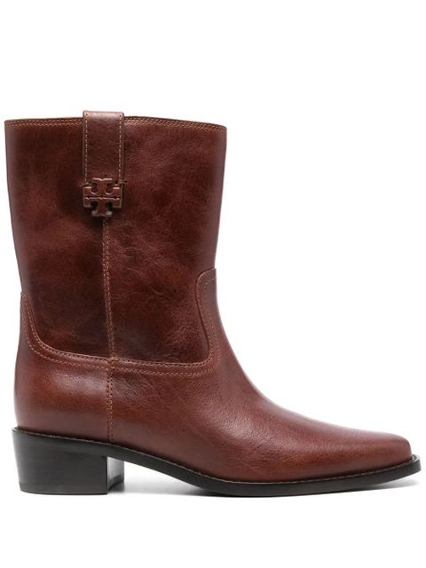 Tory Burch 40mm Double T-motif boots - Brown - zdjęcie produktu nr 1
