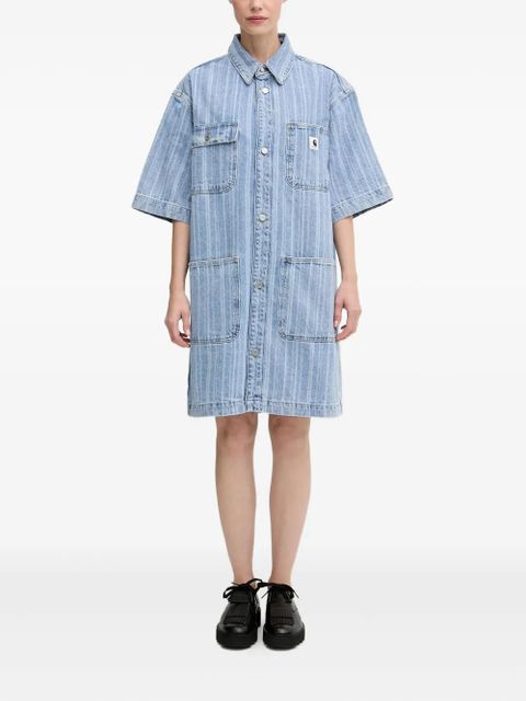 Carhartt WIP Rylan striped denim shirt mini dress - Blue - zdjęcie produktu nr 1
