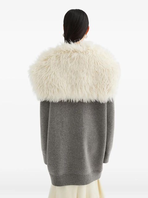 Jil Sander V-neck cardi-coat - Grey