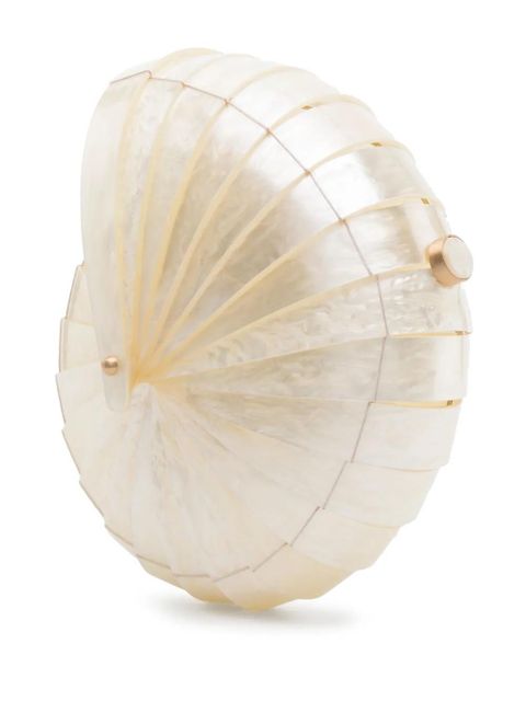 Cult Gaia Sirena shell clutch bag - Neutrals
