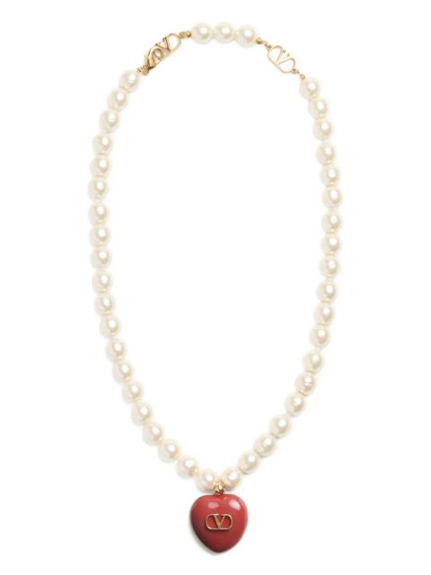 Valentino Garavani Coeur Royal necklace - White - zdjęcie produktu nr 1