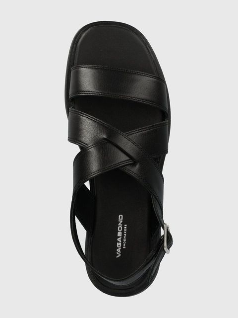 Vagabond Shoemakers sandały skórzane CONNIE damskie kolor czarny 5757-401-20