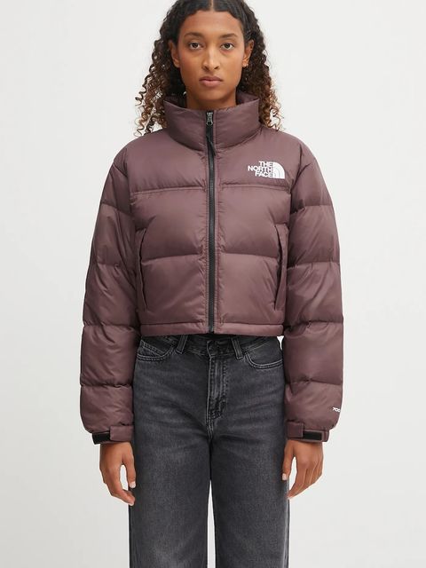 The North Face kurtka puchowa Nuptse kolor brązowy zimowa NF0A5GGEBQ71