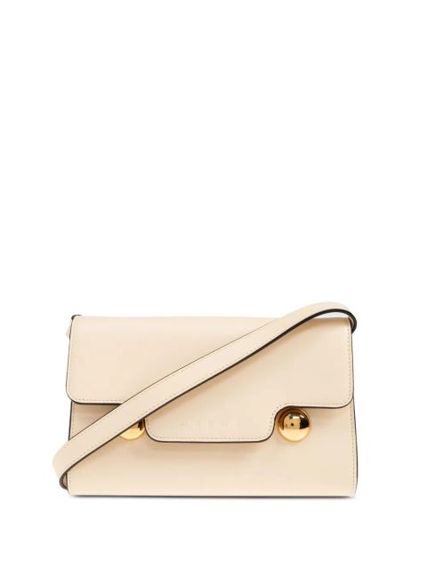 Marni logo-debossed shoulder bag - Neutrals