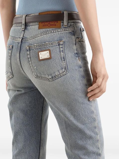 Dolce & Gabbana logo-plaque jeans - Blue