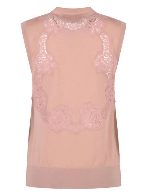 Dolce & Gabbana DNA lace detailing vest - Pink