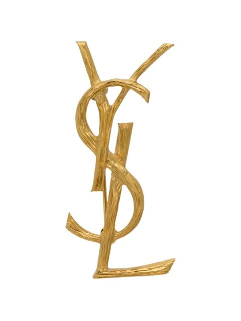 Saint Laurent textured-finish brooch - Gold - zdjęcie produktu nr 1