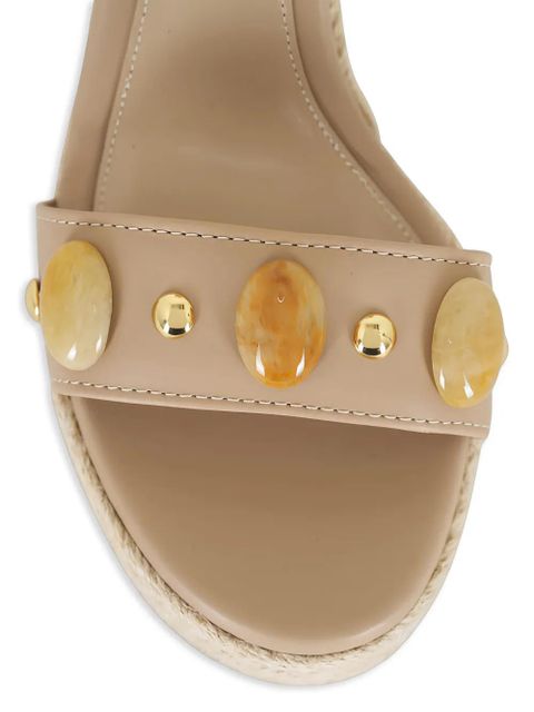 Gianvito Rossi embellished wedge espadrilles - Neutrals - zdjęcie produktu nr 2