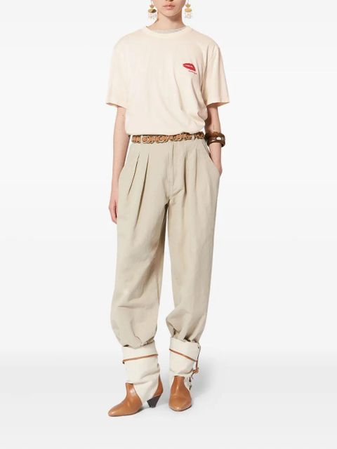 MARANT ÉTOILE Zewel embroidered T-shirt - Neutrals - zdjęcie produktu nr 2