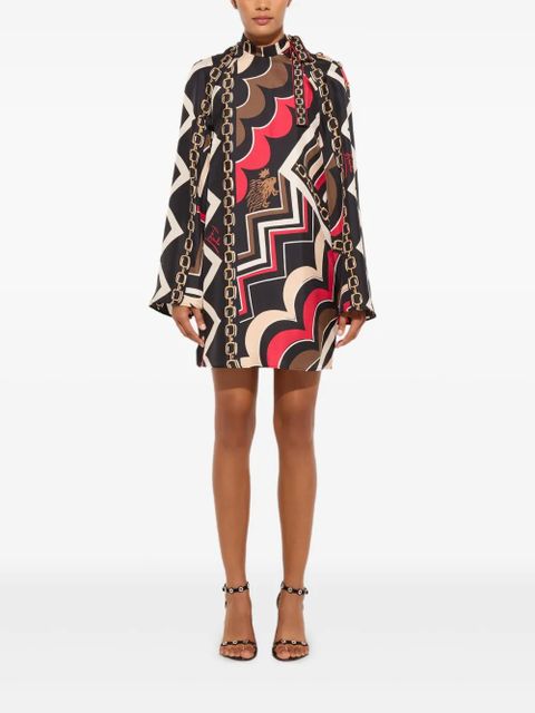 PUCCI Istrice-print silk mini dress - Black - zdjęcie produktu nr 2