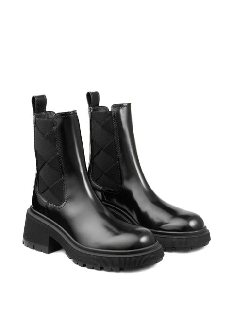 Jimmy Choo 50mm Louri Combat leather boots - Black
