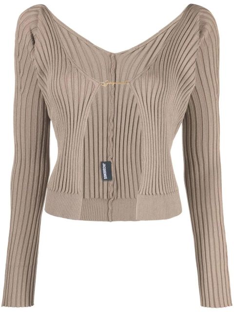Jacquemus La Maille Pralu Longue cardigan - Neutrals - zdjęcie produktu nr 1
