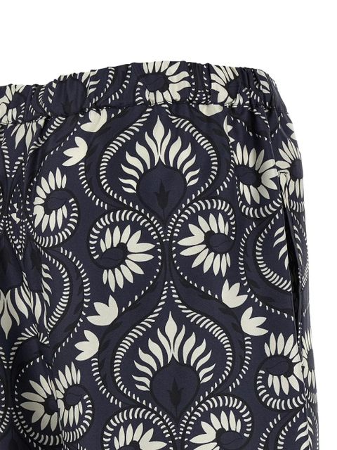 Weekend Max Mara motif print palazzo pants - Blue