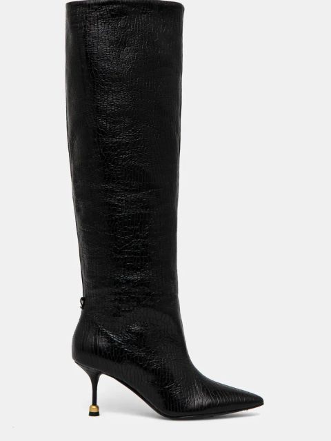 Vanda Novak kozaki skórzane Kaja damskie kolor czarny na szpilce