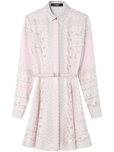 Versace Treasure silk midi shirt dress - Pink - zdjęcie produktu nr 1