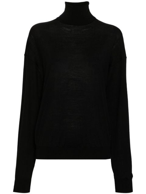 Saint Laurent high-neck wool jumper - Black - zdjęcie produktu nr 1