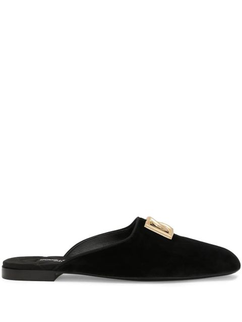Dolce & Gabbana DNA logo plaque slippers - Black - zdjęcie produktu nr 1