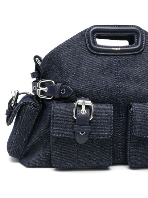 Maje Miss M denim shoulder bag - Blue