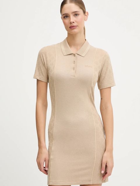 Guess sukienka PEONY kolor beżowy mini dopasowana V5YK00 KCX12 - zdjęcie produktu nr 1