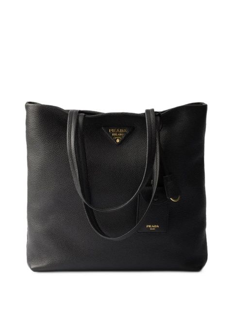 Prada large leather tote bag - Black - zdjęcie produktu nr 1