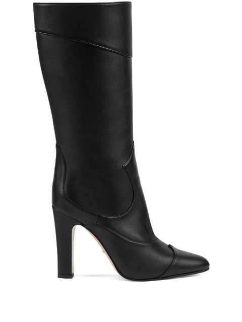Gucci pointed toe block heel boots - Black - zdjęcie produktu nr 1