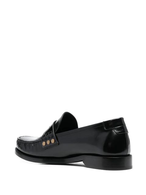 Saint Laurent Schuhe penny-slot leather loafers - Black - zdjęcie produktu nr 2