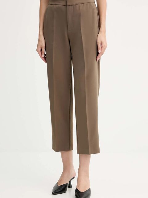 ISABELLE BLANCHE spodnie damskie kolor zielony proste high waist IS25FW-P050-T001 - zdjęcie produktu nr 1