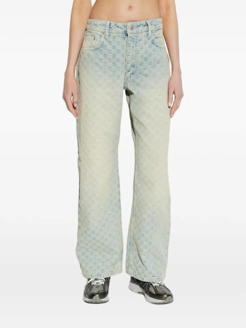 MISBHV monogram-jacquard jeans - Blue