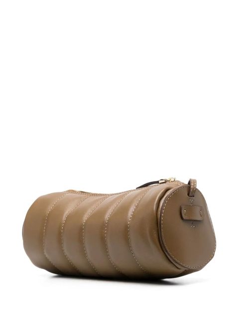 Manu Atelier Padded Cylinder leather bag - Brown