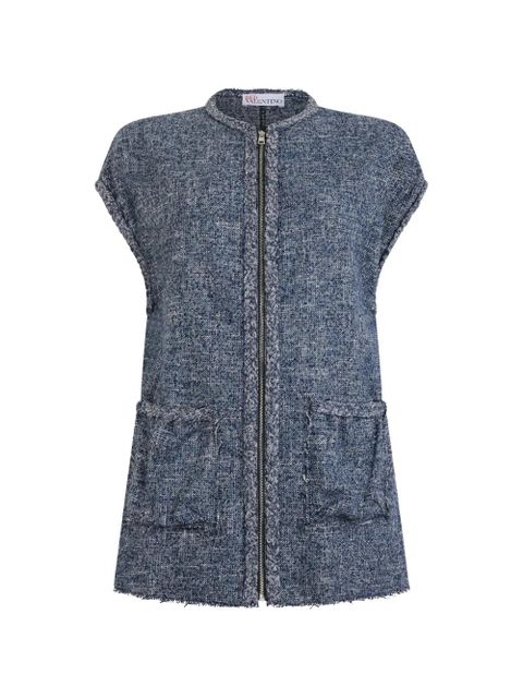 Valentino Garavani zip braided vest - Blue - zdjęcie produktu nr 1