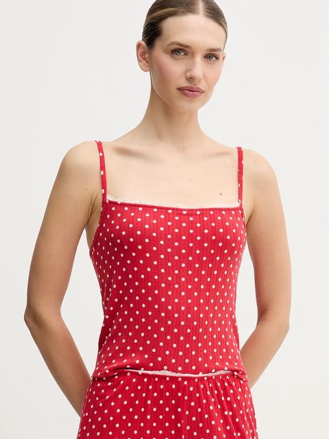 Abercrombie & Fitch top piżamowy damska kolor czerwony KI146-5103-500 - zdjęcie produktu nr 1