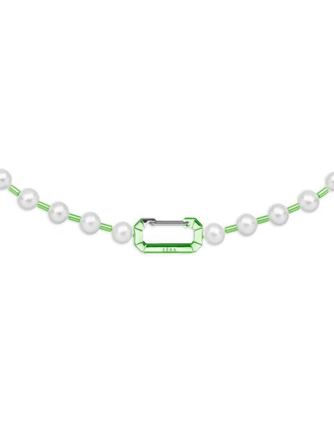 EÉRA 18K white gold Vita pearl necklace - Green