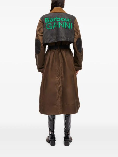GANNI x Barbour buttoned belted coat - Brown - zdjęcie produktu nr 2