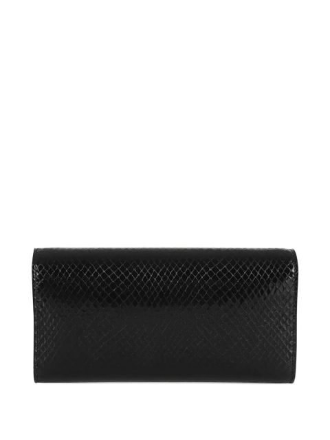Jimmy Choo snakeskin-effect clasp bag - Black