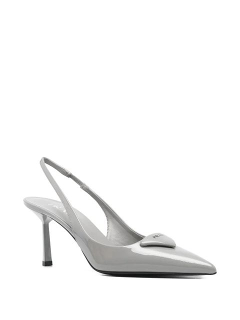 Prada 75mm slingback pointed-toe pumps - Grey